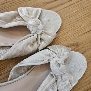 Loeffler Randall Velvet Cream Slippers